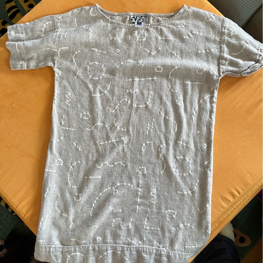 Dusen Dusen Grey Squiggle Shirt Dress